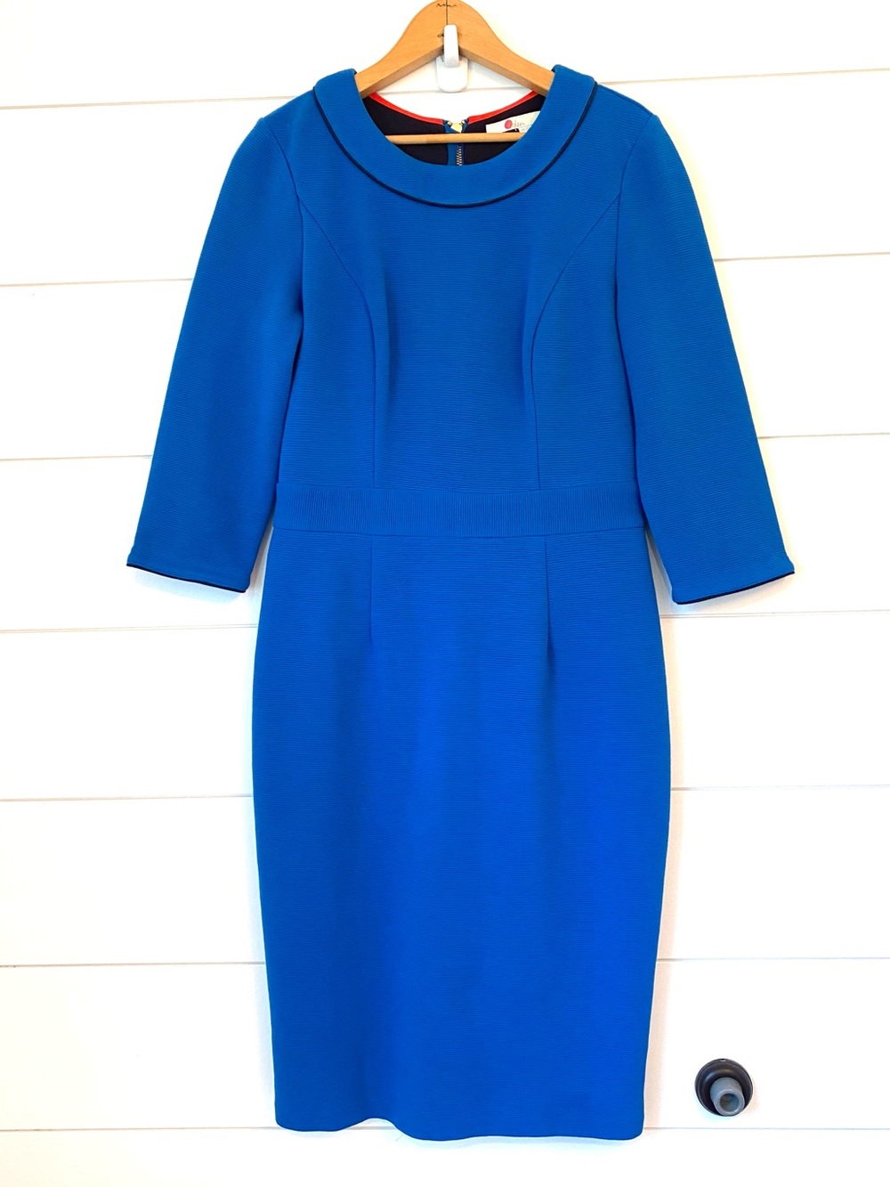 Boden Cobalt Blue Long Sleeve Ponte Sheath Dress (size8)
